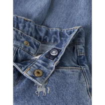 NAME IT Jeans Bella Barrel Glitter Medium Blue Denim Unicorn